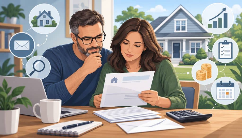 Homeowners reviewing a property reassessment notice
